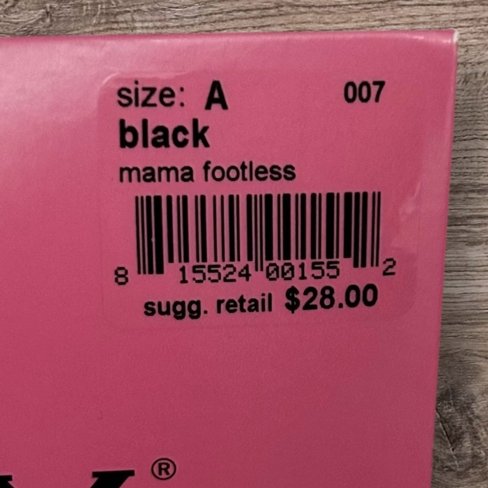 X 6 Pairs SPANX Mama Maternity Footless Pantyhose Black Size A New - Picture 3 of 5